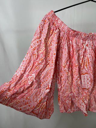 Hippie Floral Croptop Blouse