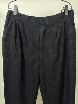 Navy Pine-stripe Pants