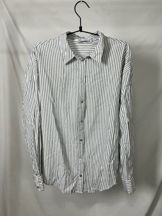 Pinstripe Button-Up Chemise