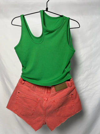 Raw Hem Denim Shorts