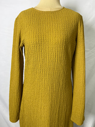 Wrinkle Mustard Dress
