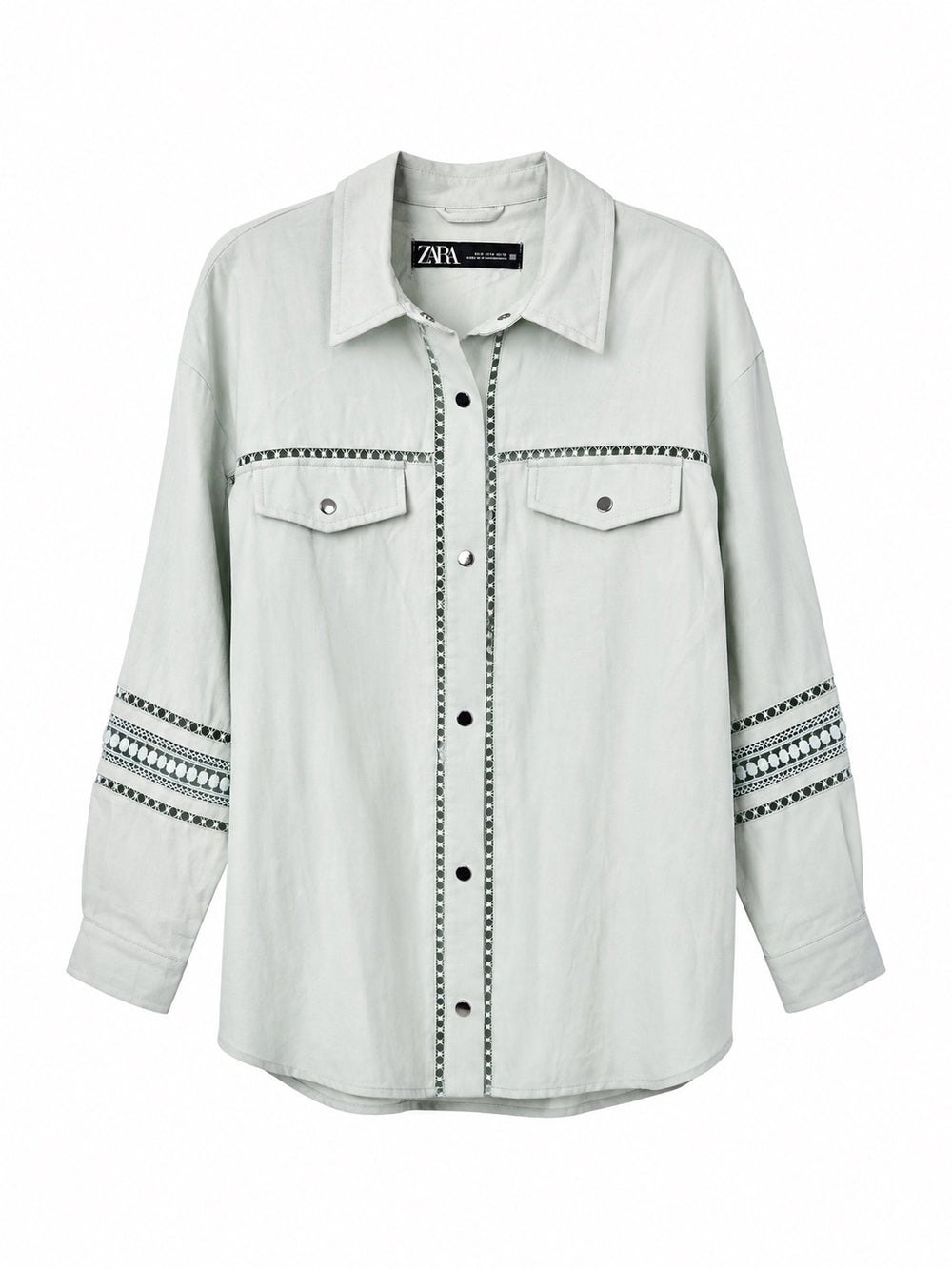 Minty Embroidered Utility Shirt