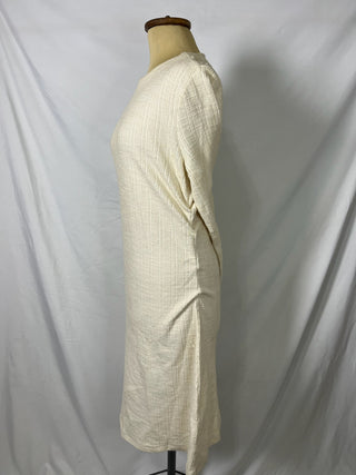 Textured Ruched Midi Dress