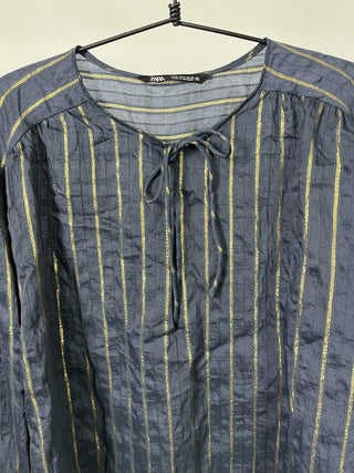 Metallic Striped Blouse