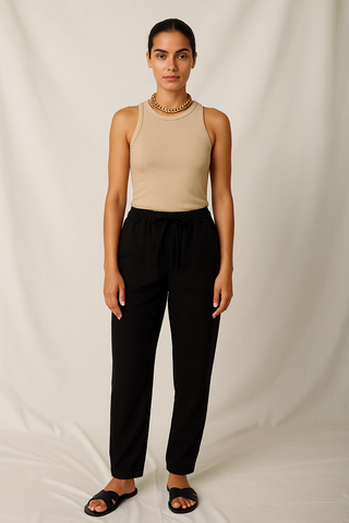 Black Fabric Pants