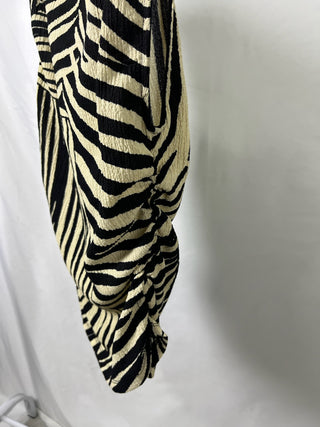 Zebra Scrunched Tee Top