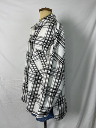 Plaid Button-Up Jacket