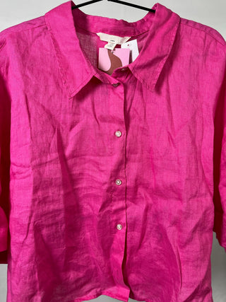 Cropped Linen Button-up