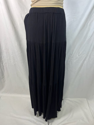 Black Tiered Maxi Skirt