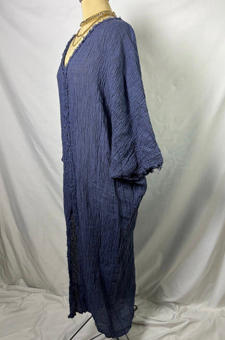 Midnight Fringe Kaftan Dress