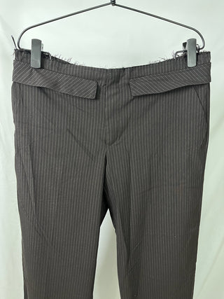 Choco Pinstripe Wide-Leg