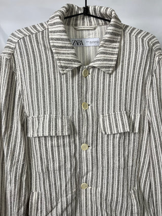 Striped Textured Neat Jacket