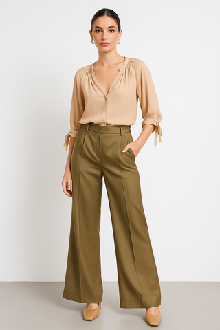 Olive Tailored Pants