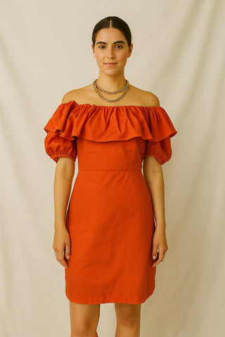 Off-Shoulder Ruffle Dress