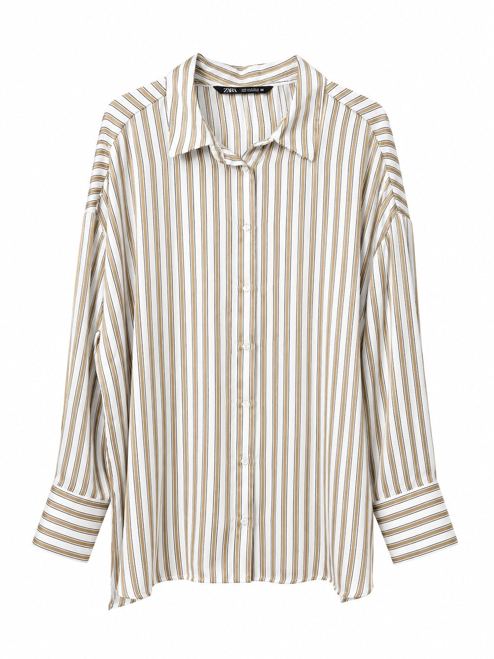 Satin Striped Oversized Shirt