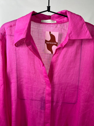 Hot Pink Button-Up Shirt