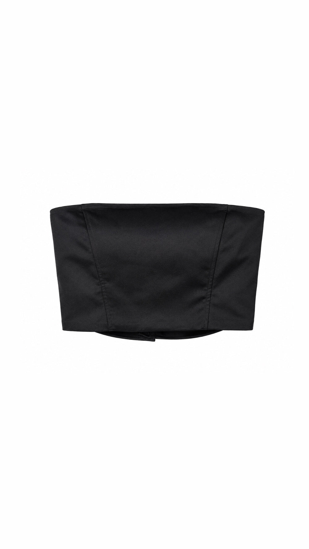 Midnight Satin Bandeau Tube Top