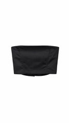 Midnight Satin Bandeau Tube Top