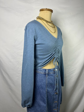 Runched Drawstring Top