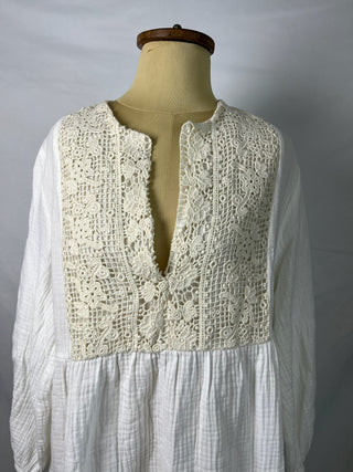 Textured Lace Front Dress