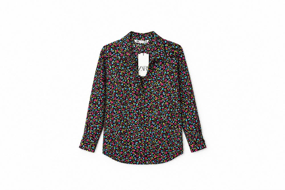 Techno Floral Print Chemise