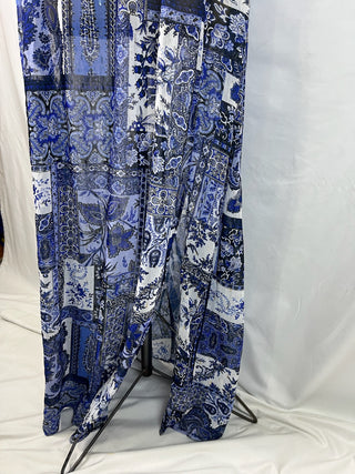 Blue Patchwork Dress