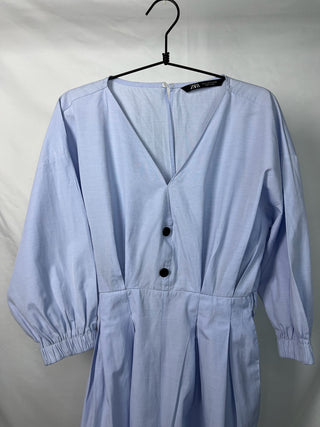 Periwinkle Poplin Romper