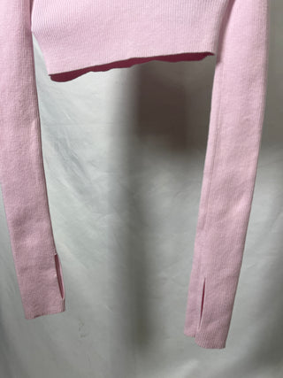 Rose Off-Shoulder Knit Croptop