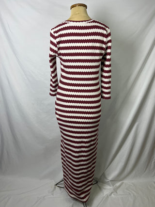 Cherry Stripe Knit Dress