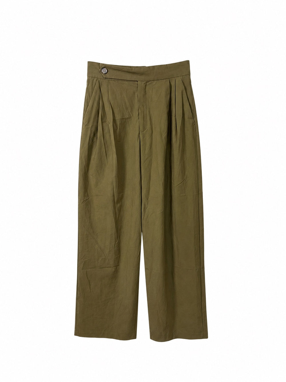 Pleated Wide-Leg Trousers