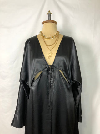 Side-cutout Satin Dress