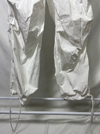 White Cargo Drawstring Pants