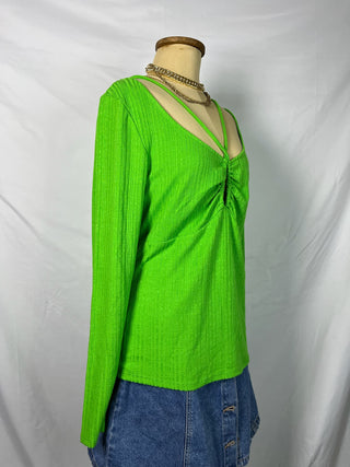 Lime Strappy Top