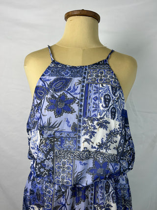 Blue Patchwork Dress