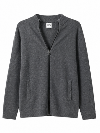 Textured Zip-Up Jacket
