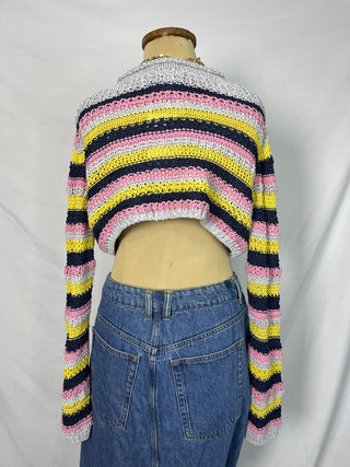 Candy-Stripe Crop Knit