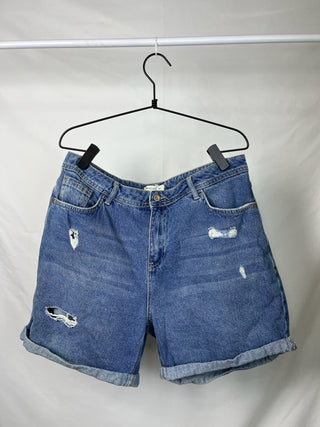 Rolled Distressed Shorts