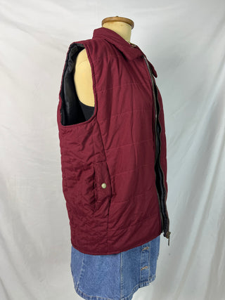 Burgundy Puffer Vest