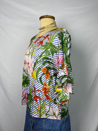Stripey Floral Blouse