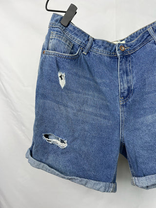 Rolled Distressed Shorts