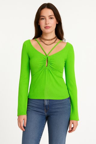 Lime Strappy Top