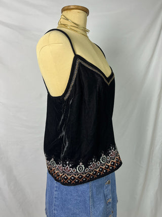 Velvet Night Embroidered Camisole