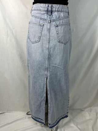 Back Slit Denim Skirt