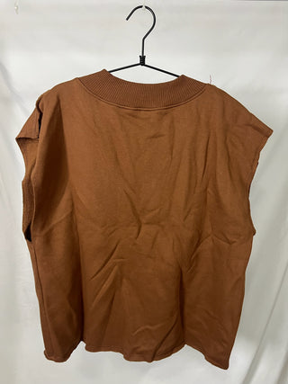 Tan Sleeveless Pullover
