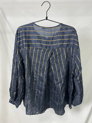 Metallic Striped Blouse