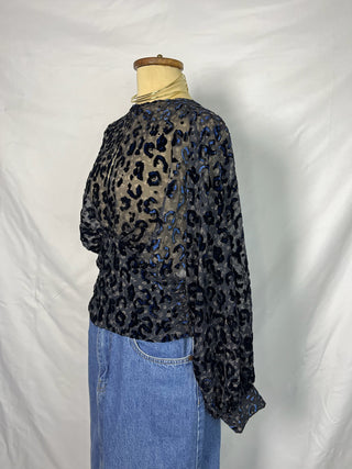 Cheetah See-Through Blouse