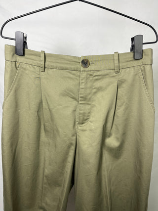 Olive Back-Elastic Pants