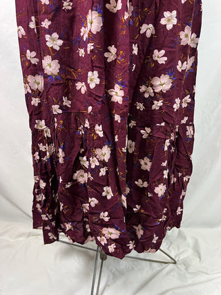 Burgundy Blossom Dress