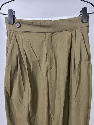Pleated Wide-Leg Trousers