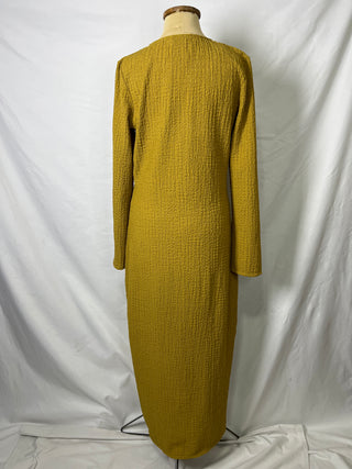 Wrinkle Mustard Dress